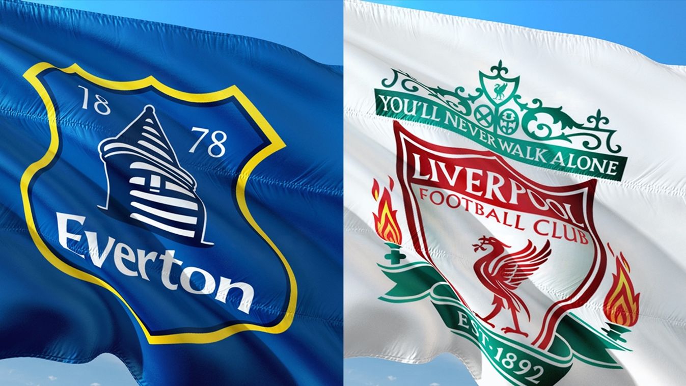 Az Everton FC és a Liverpool FC címerei