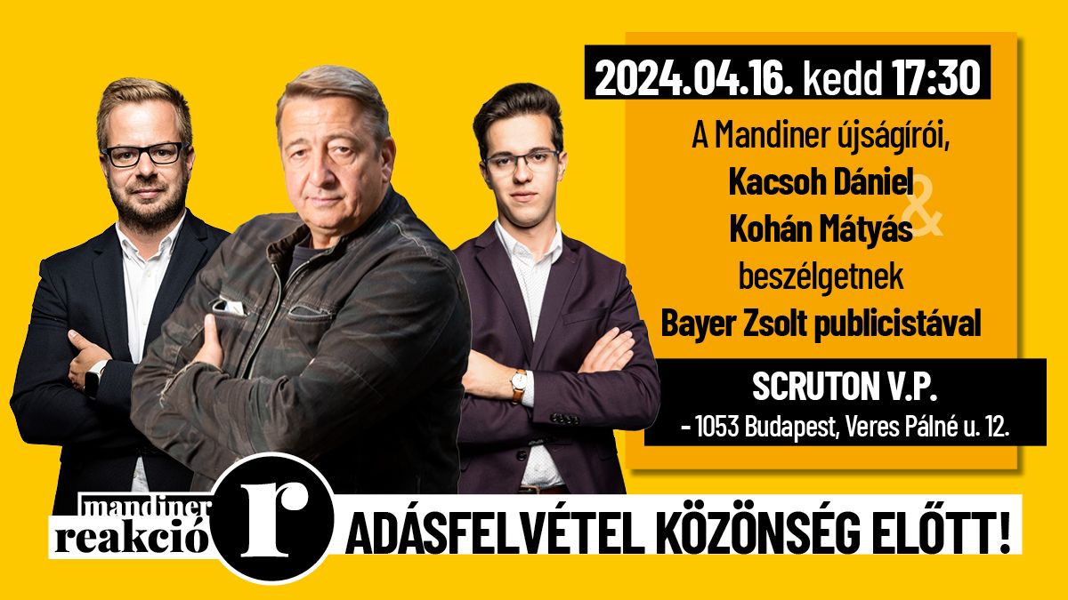 Itt a Mandiner legújabb eseménye, vegyen részt Ön is a közönség soraiban!