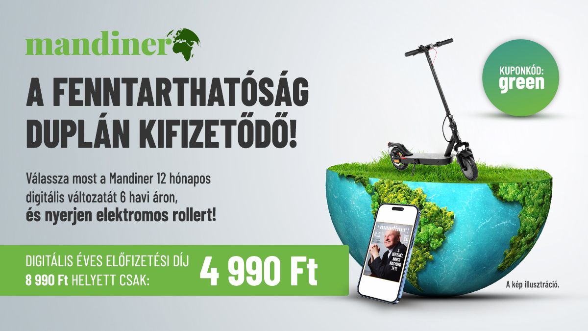 Mandiner éves előfizetés féléves áron, ráadásul elektromos rollert nyerhet!