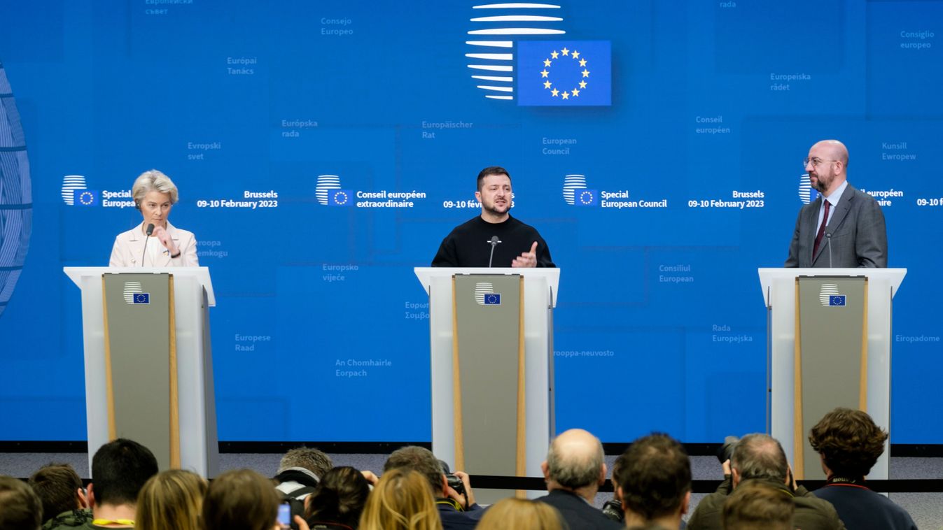 President Zelensky Meets Charles Michel At The European Council