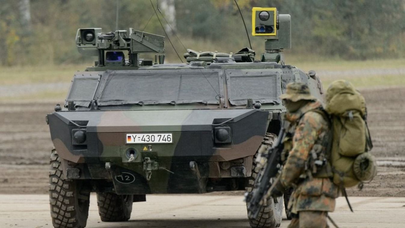 German armed forces practice operations on land