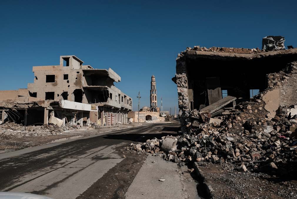 IS Conflict: Damaged town of Qaraqosh
