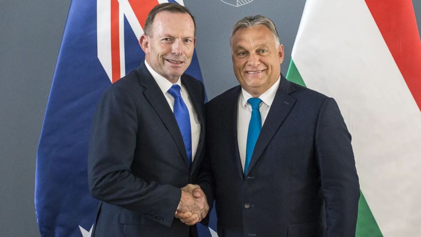 Tony Abbott és Orbán Viktor előbbi magyarországi látogatásán 2019-ben