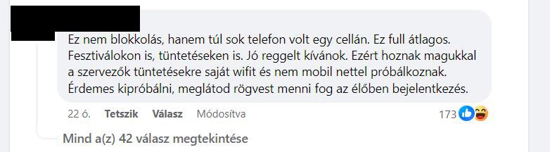 Egy kommentelő véleménye Magyar Péter „blokkolós” bejegyzése alatt. Fotó: Facebook