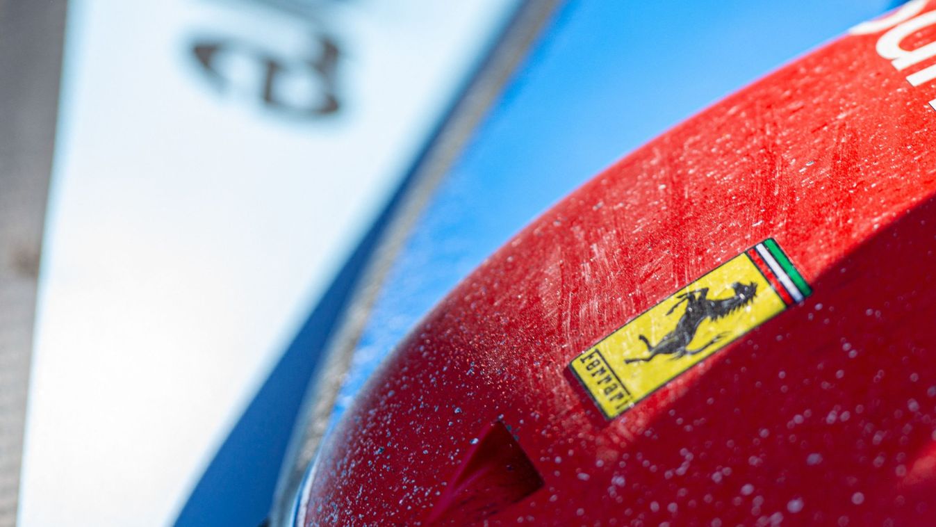 The Ferrari logo is on the Scuderia Ferrari SF-24 Ferrari during the Formula 1 Crypto.com Miami Grand Prix 2024 in Miami, USA, on May 4, 2024. (Photo by Alessio Morgese/NurPhoto) (Photo by Alessio Morgese / NurPhoto / NurPhoto via AFP)