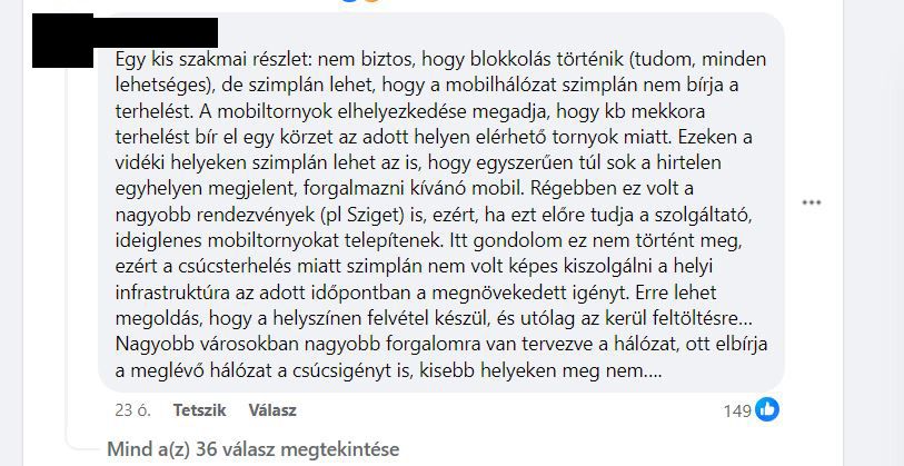 Egy másik kommentelő véleménye Magyar Péter „blokkolós” bejegyzése alatt. Fotó: Facebook