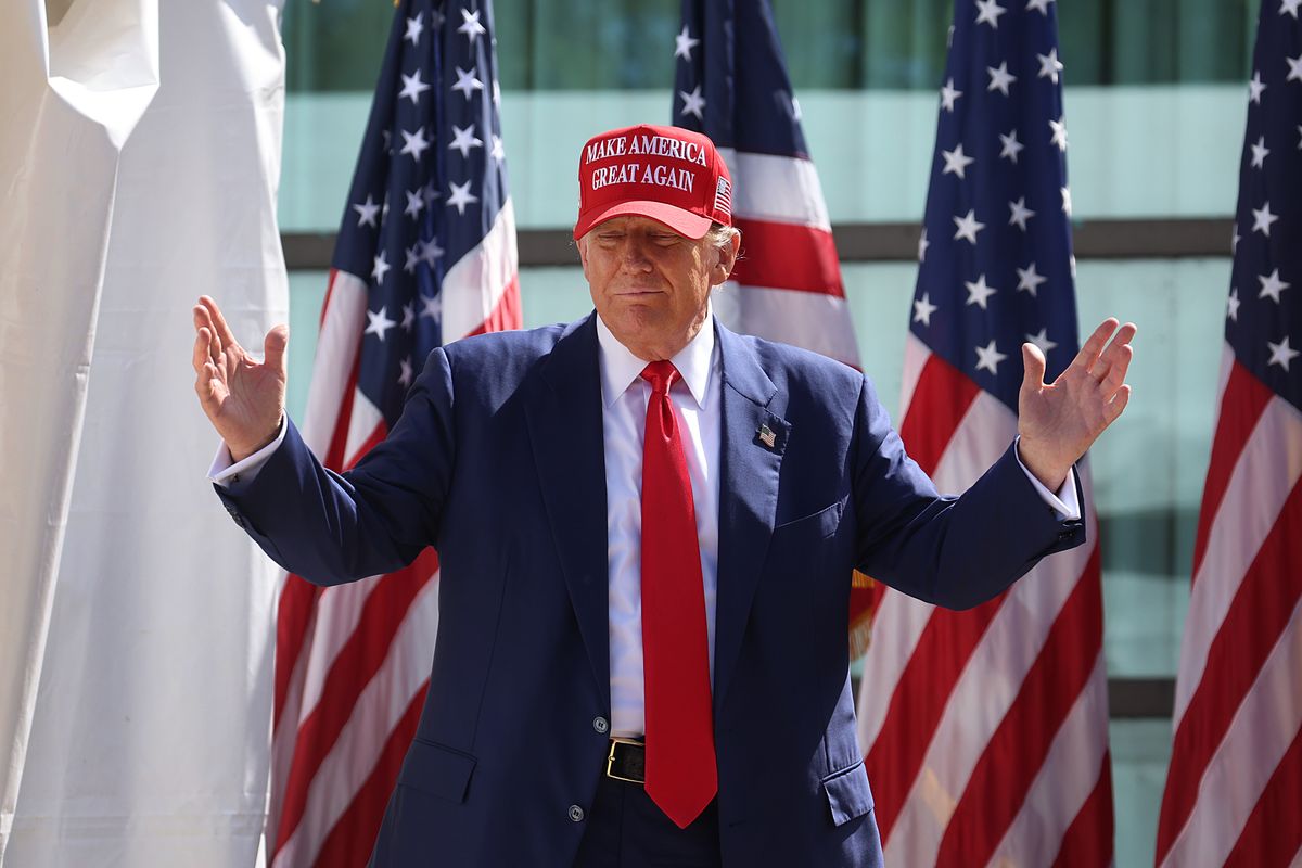 Donald Trump Campaigns For President In Racine, Wisconsin