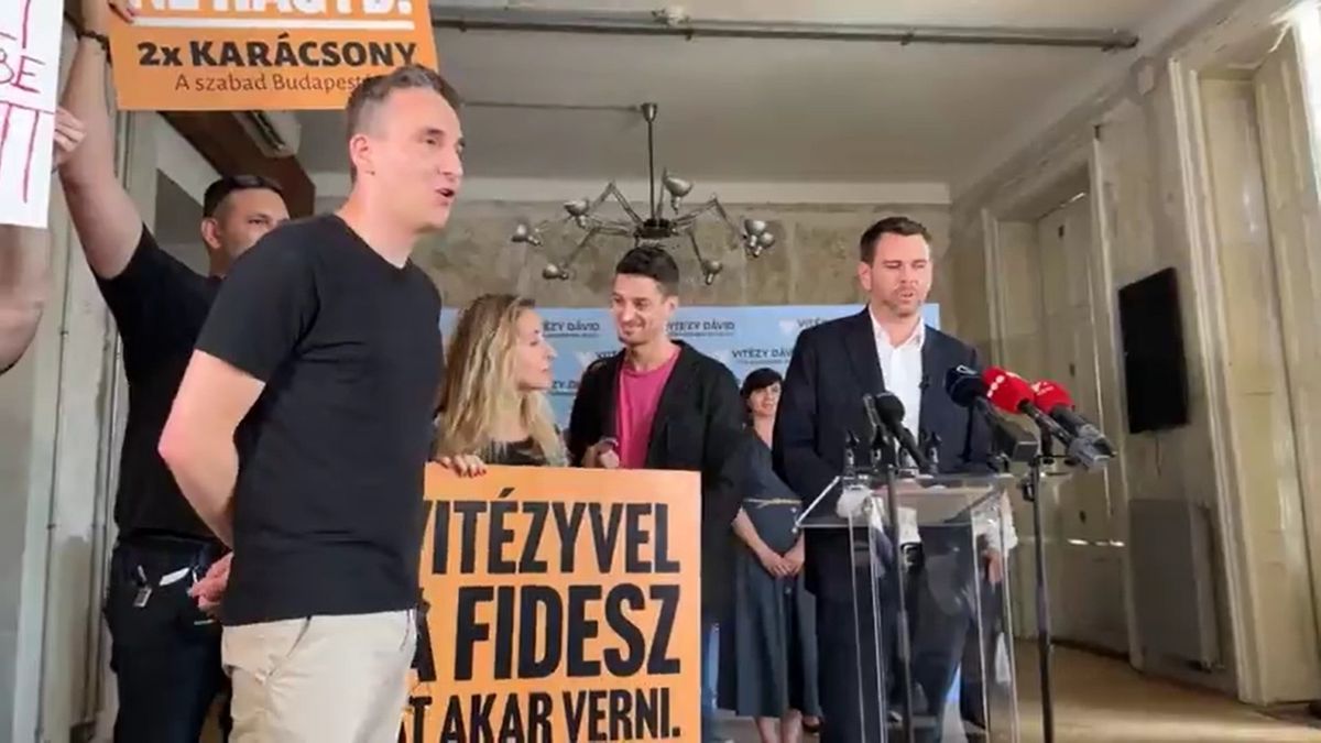 Balhézni mentek Karácsony emberei Vitézy sajtótájékoztatójára (VIDEÓ)