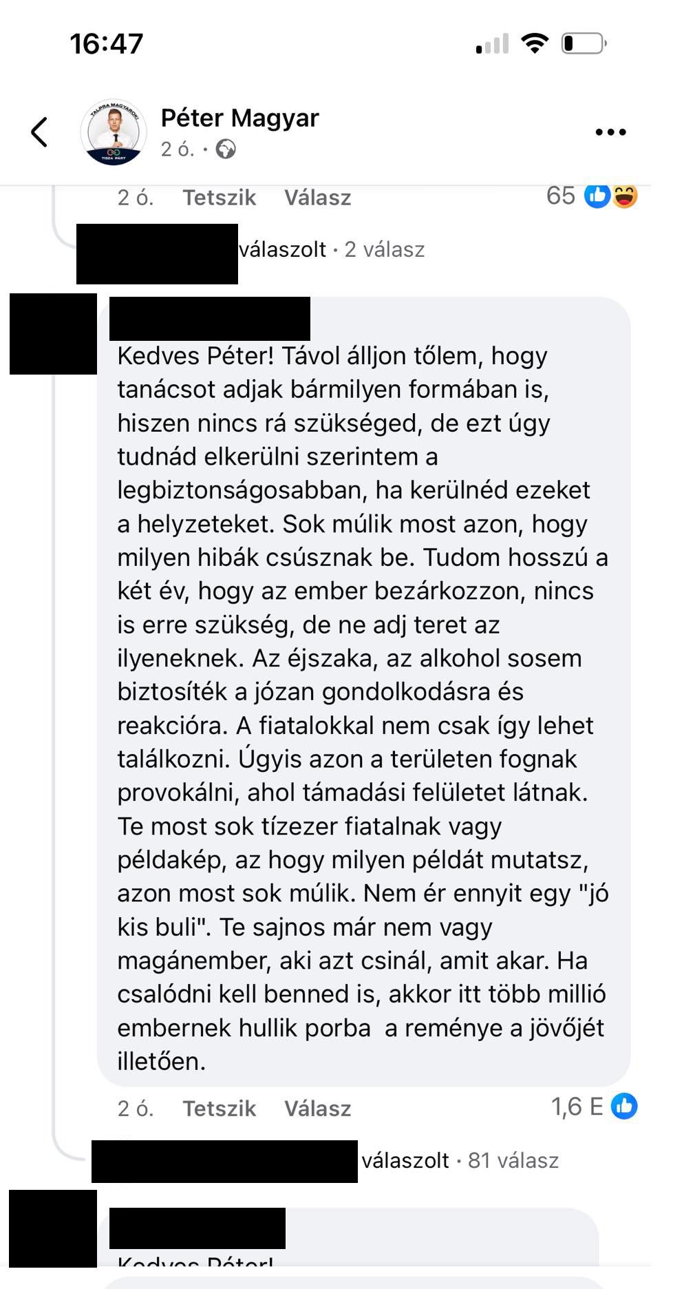 Magyar Péter követője, botrány a klubban, Fotó: Facebook