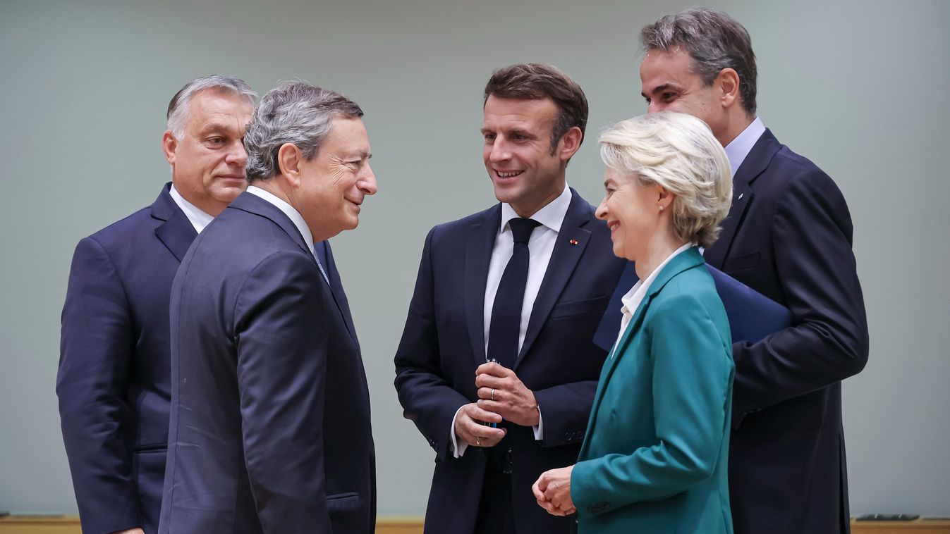 Emmanuel Macron President Of The Republic Of France At The Second Day Of The European Council Summit In Brussels