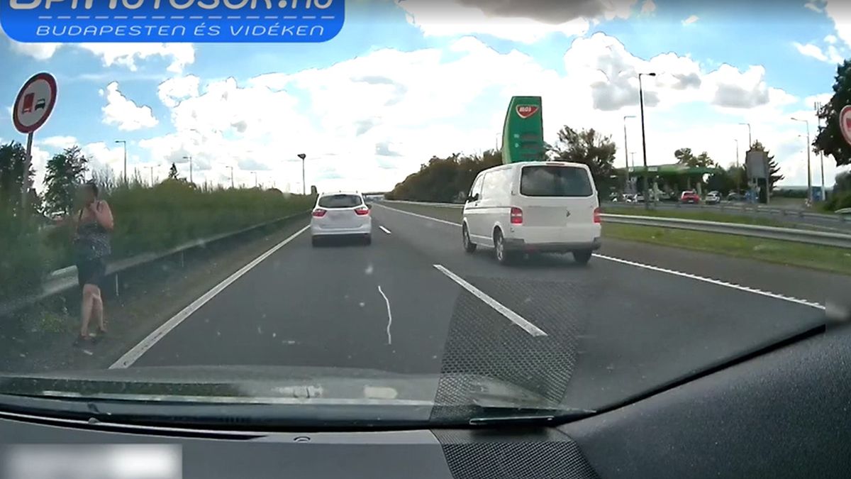 Hajmeresztő, amit a nő művelt az M3-as autópályán (videó)