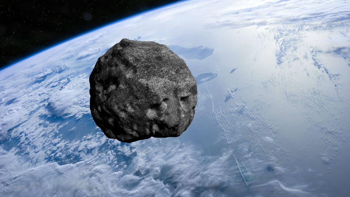 Planet,Earth,And,Big,Asteroid,In,The,Space.,Asteroid,In