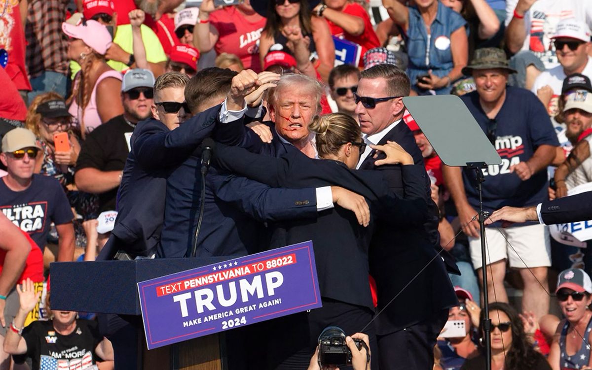 Donald Trump holds an election rally