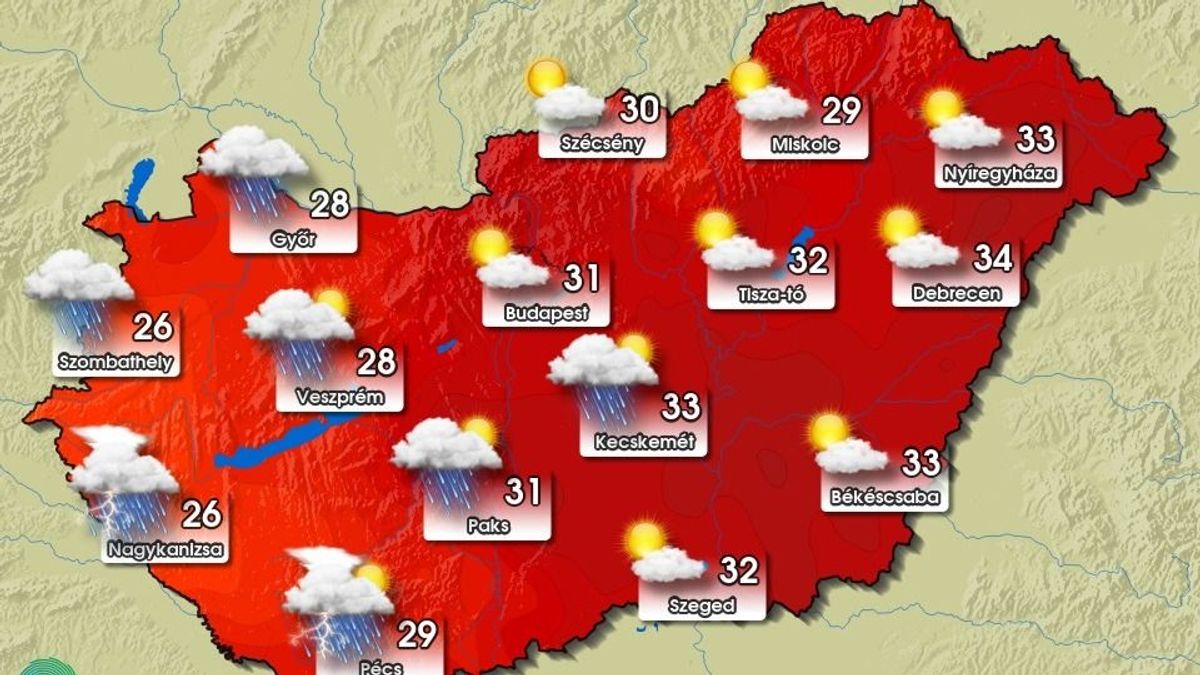 Hétvégi időjárás: enyhül a kánikula szombaton, de vasárnap újból teljes erővel fog sütni a Nap