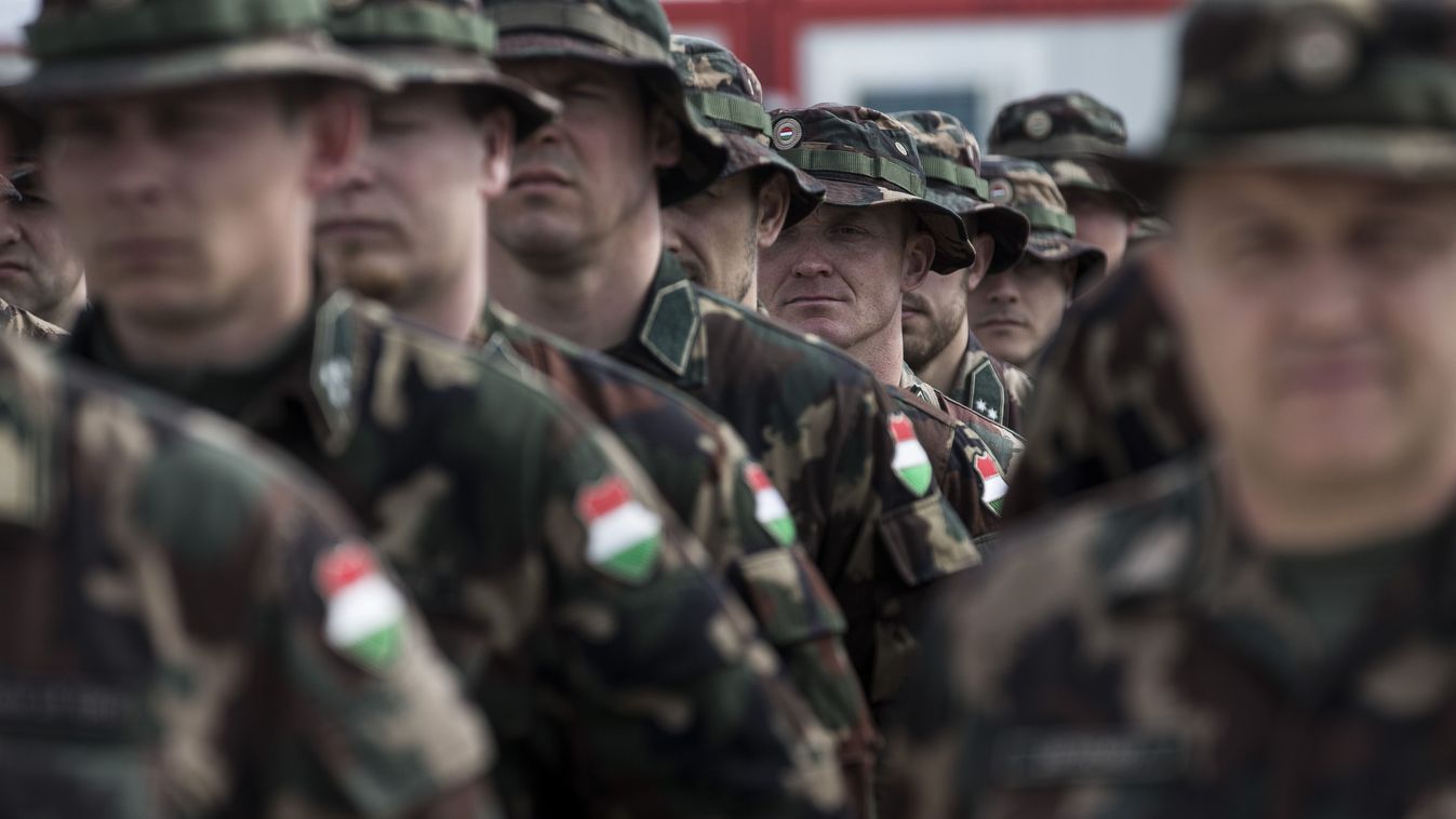 Soldiers of Hungarian Army at Hungary -Serbia Border