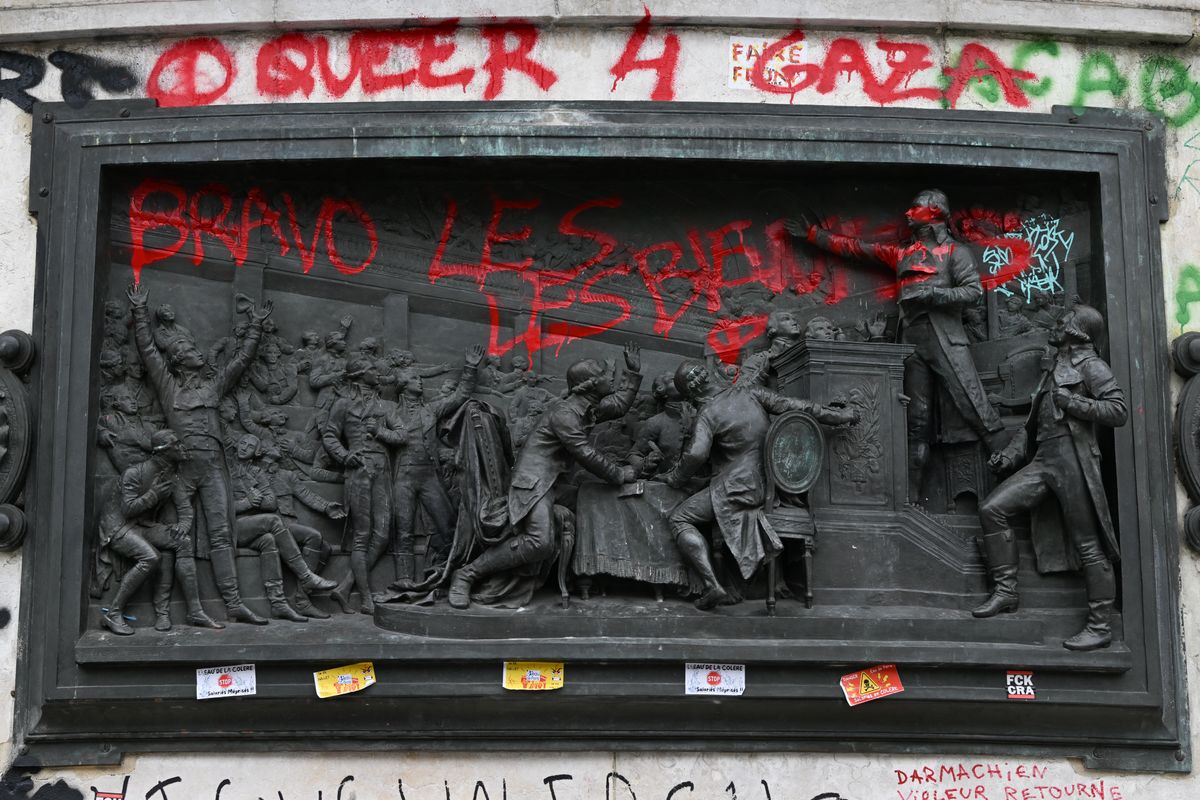 Cleanup After Leftist Rioting Post-Election In Paris