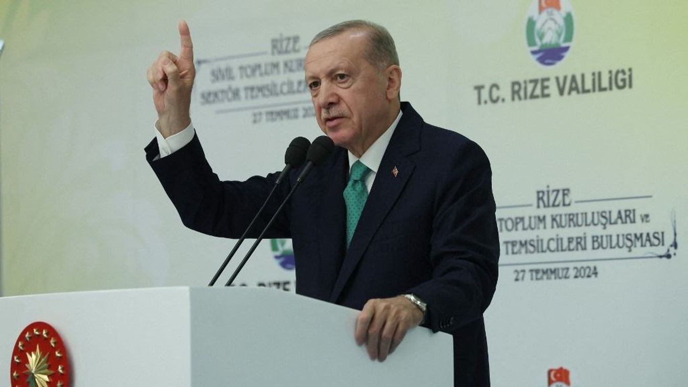 Turkish President Recep Tayyip Erdogan in Rize