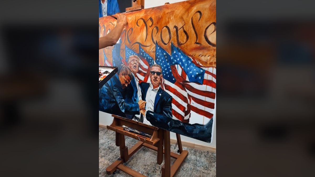 Már festmény is készült a Trump elleni merényletről (VIDEÓ)