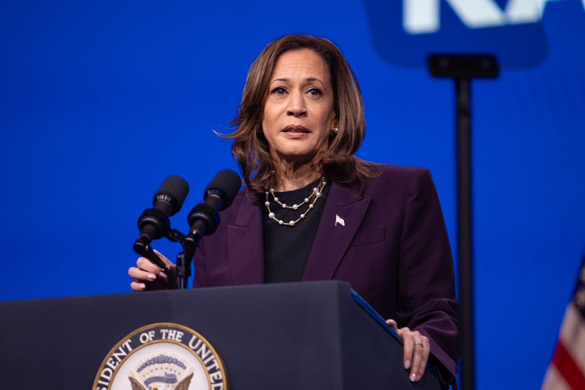 Vice President Kamala Harris Delivers A Keynote At The American Federation of Teachers' 88th National Convention In Houston