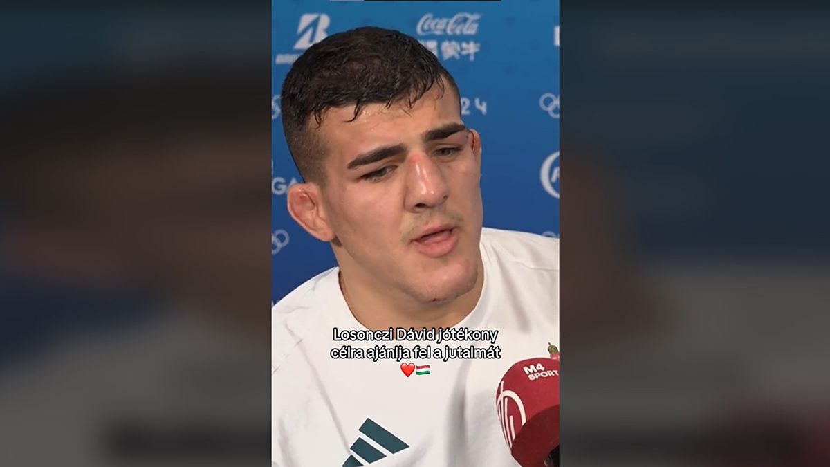 Videón, ahogy a magyar olimpikon bejelenti: jótékony célra fordítja az ötödik helyért járó 15 millió forintot
