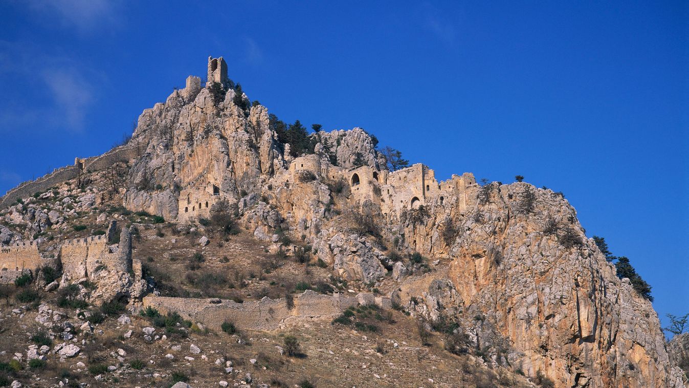 Byzantine monastery which became a castle in the 11th century AD, rebuilt by Lusignans in 1228, at St. Hilarion, North Cyprus, Europe