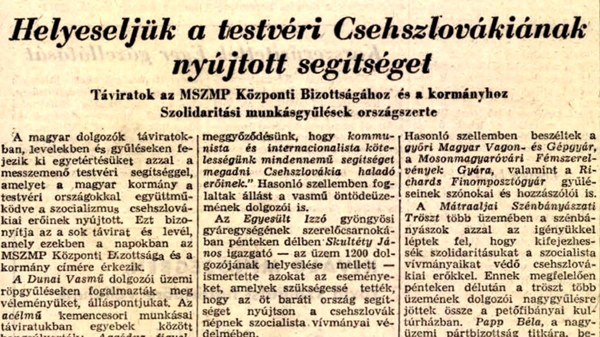 Amikor a magyar katonák baráti segítségként elfoglalták Csehszlovákia egy részét