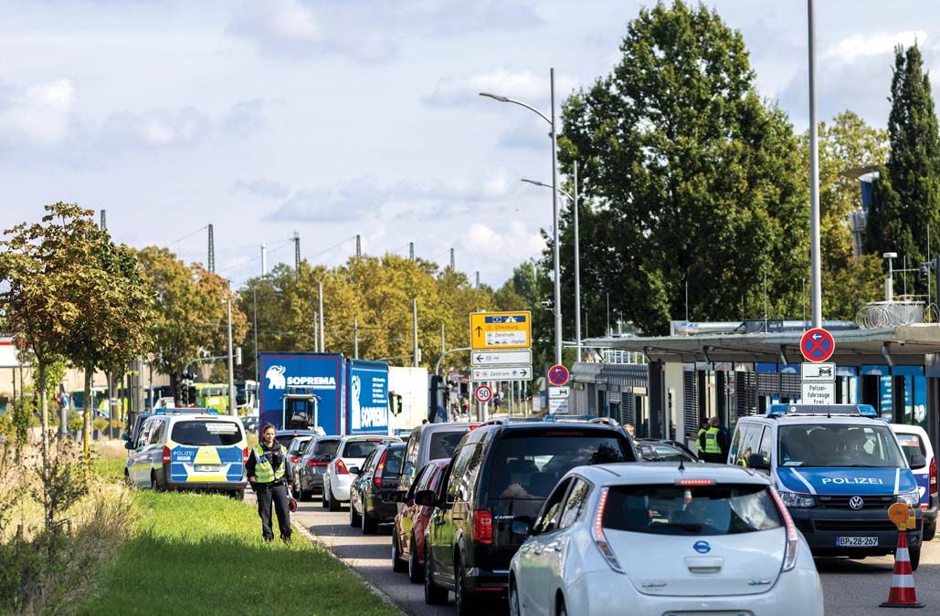 Checks at the Franco-German border