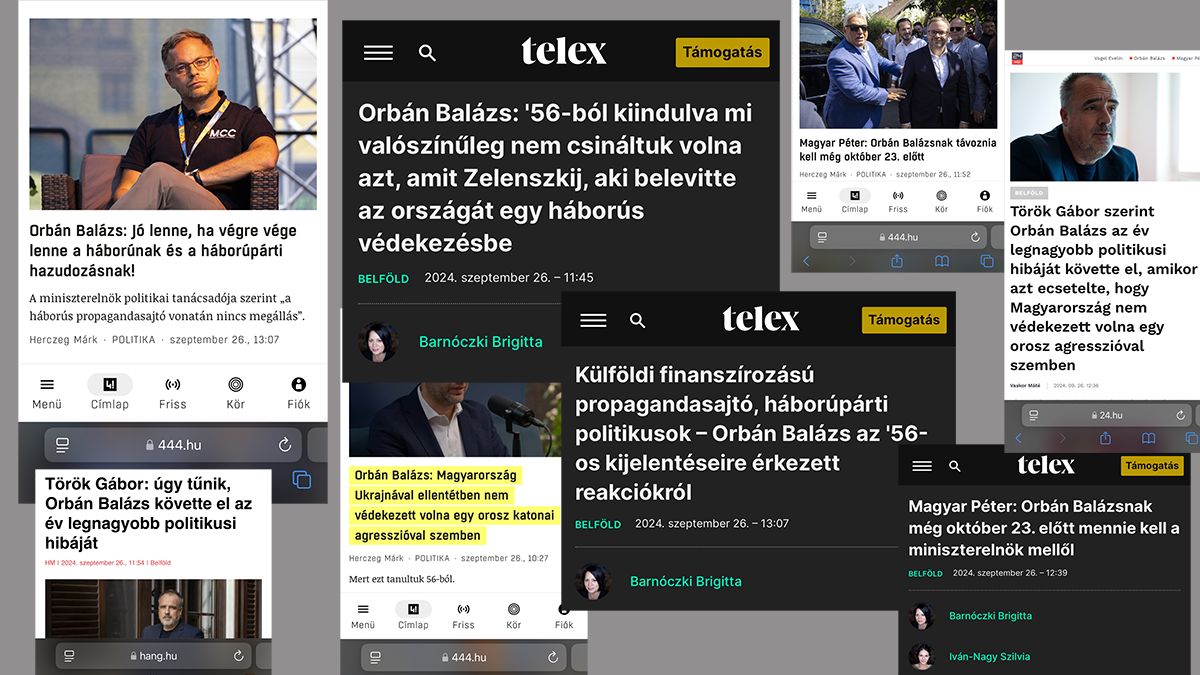 Összekapaszkodva, szervezetten rontott neki Orbán Balázsnak a Telex, a 444, a Magyar Hang, Magyar Péter és Török Gábor (Fotók)