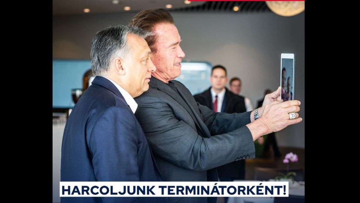 Arnold Schwarzenegger előbb kipróbálta Orbán Viktor székét, majd együtt edzett a miniszterelnökkel (FOTÓK)