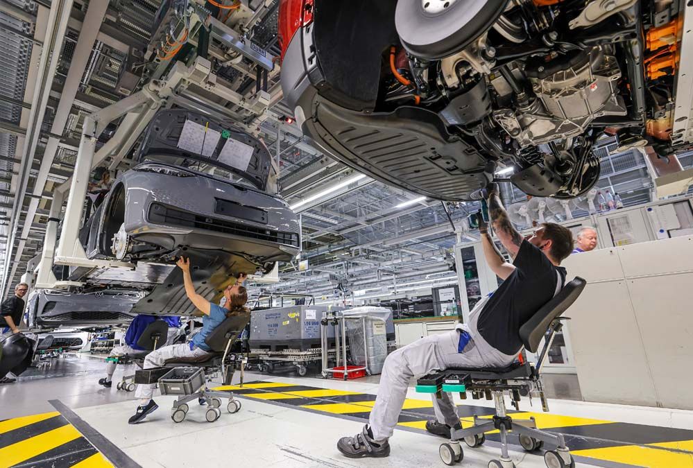 Production of e-vehicles at VW in Zwickau