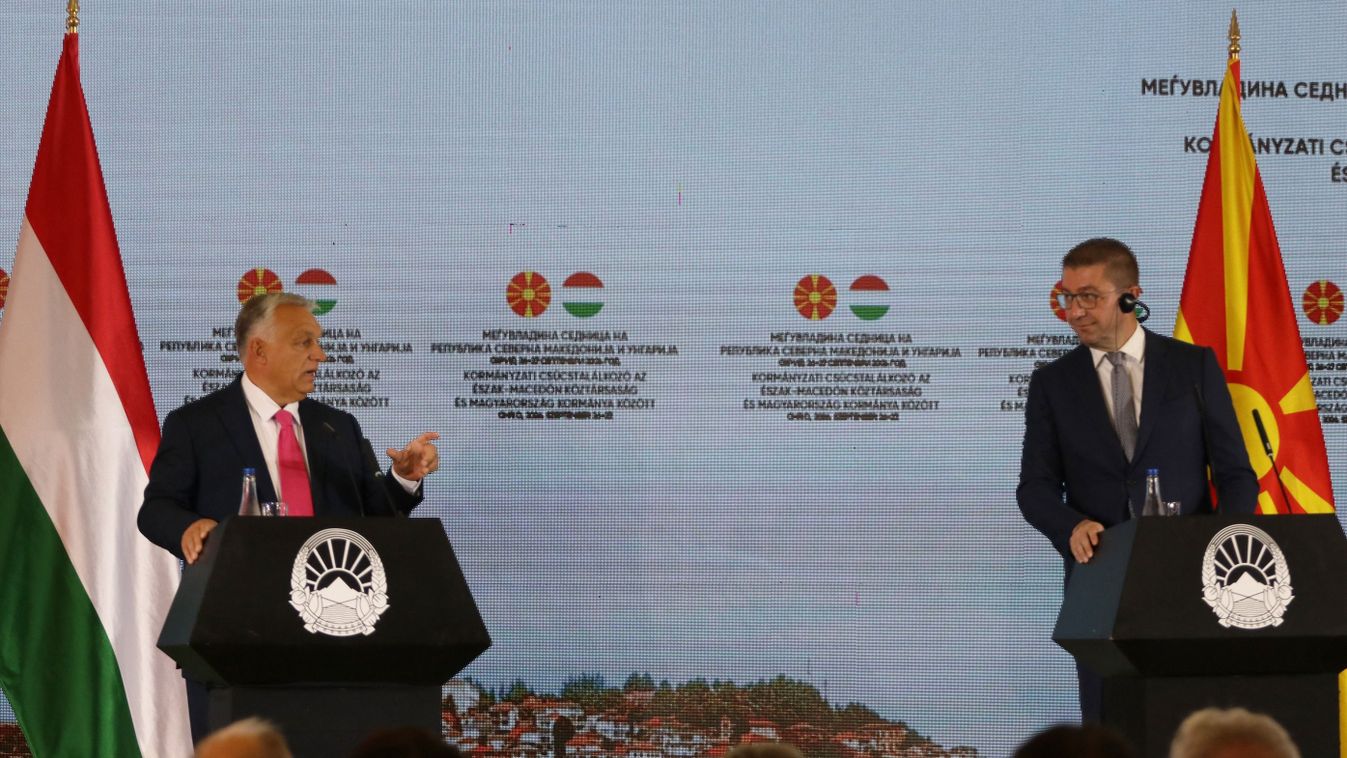 Hristijan Mickoski - Victor Orban hold a joint press conference in Ohrid