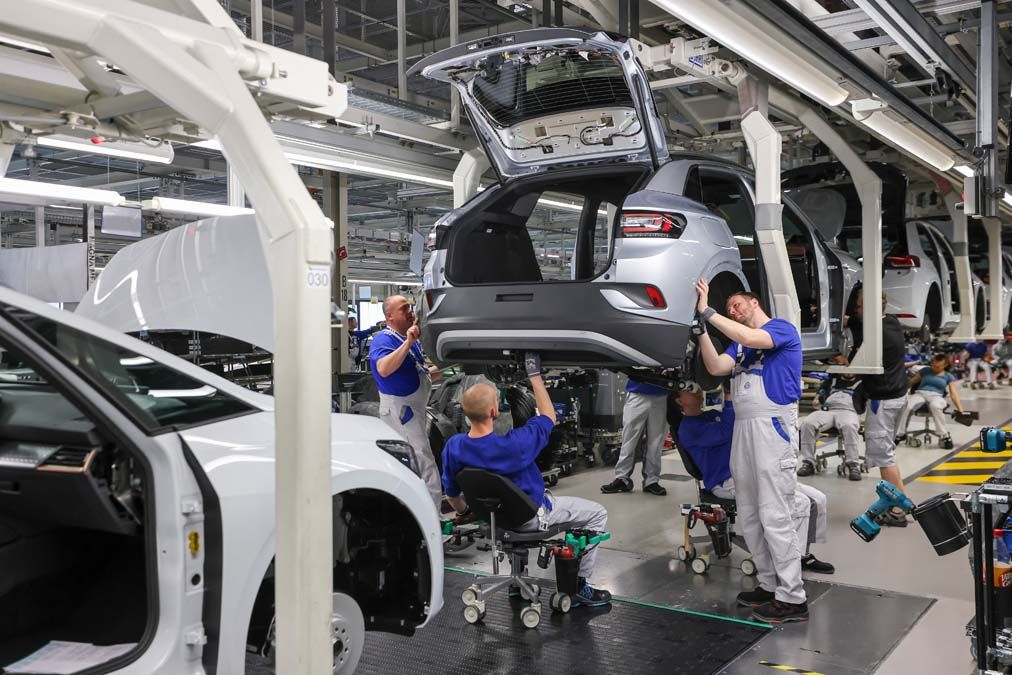 Production of e-vehicles at VW in Zwickau