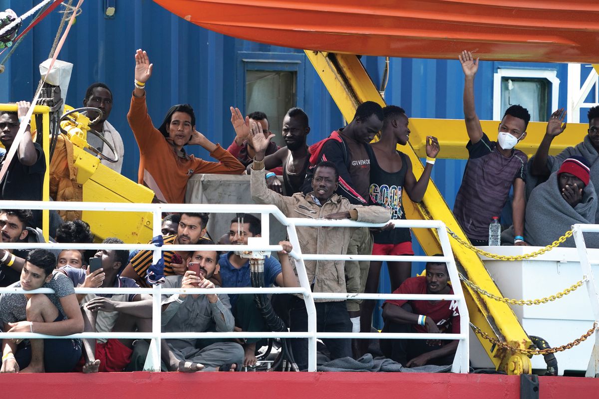 Migrants Landing In Messina, Italy