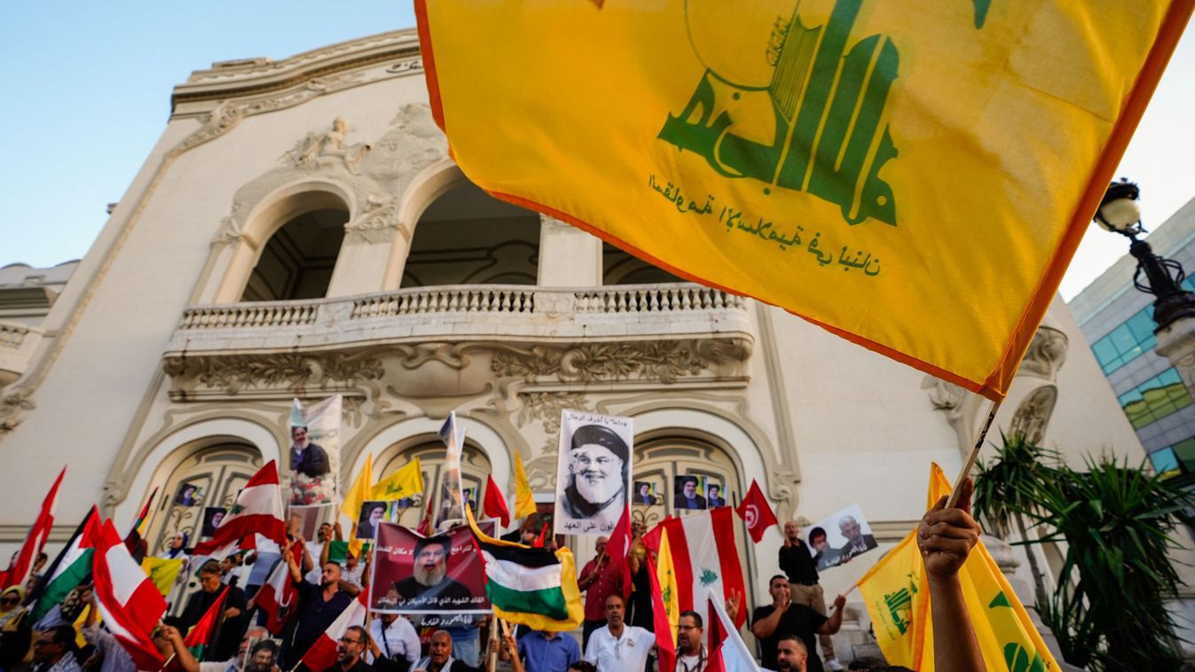 Dozens gather in Tunis to commemorate Hezbollah leader Hassan Nasrallah