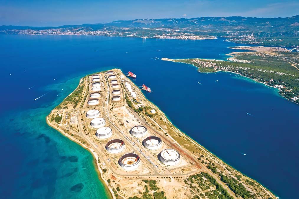 Lng,Terminal,On,Krk,Island,Aerial,View,,Energy,Port,In