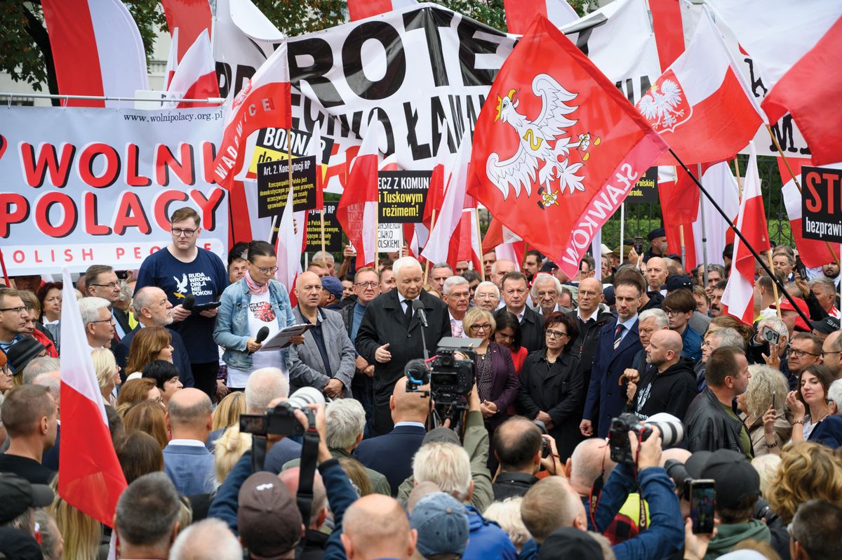 PiS (Law And Justice) Party Anti-Government Rally.