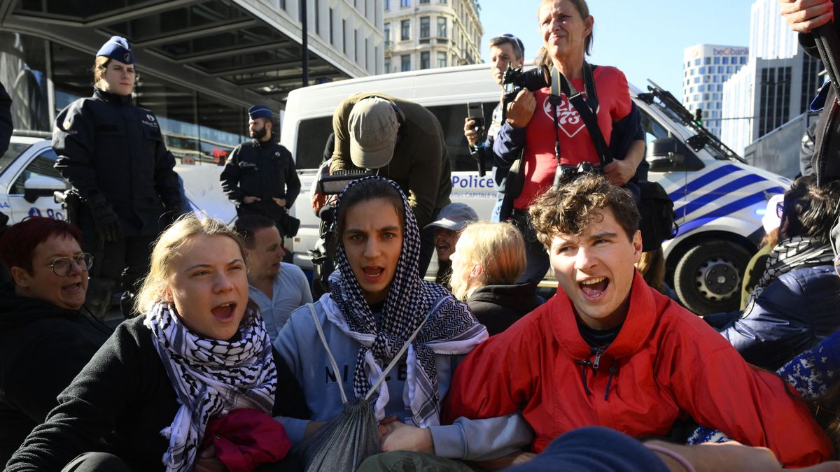 Most Brüsszelben okozott felfordulást Greta Thunberg, rendőrök vitték el
