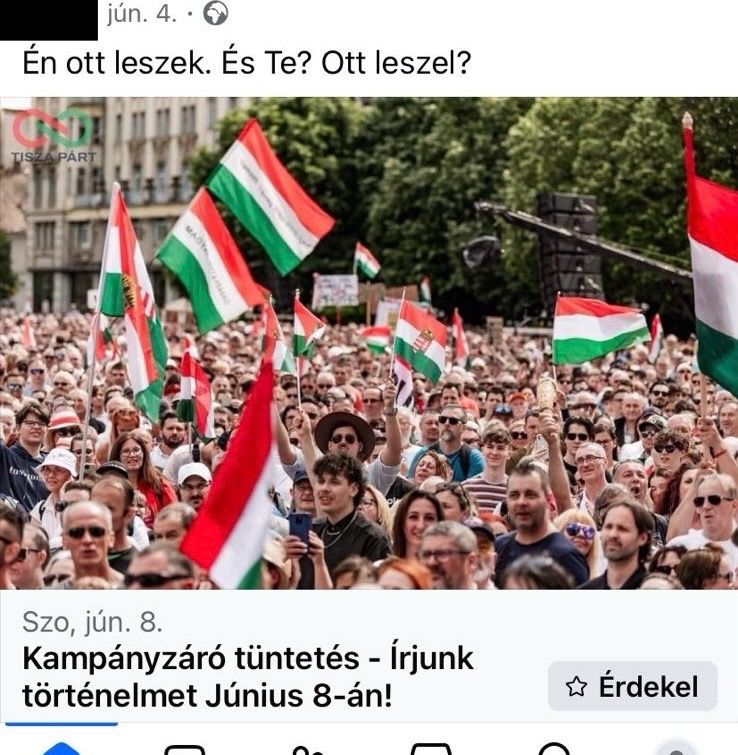 Magyar követője. Fotó: Képernyőkép