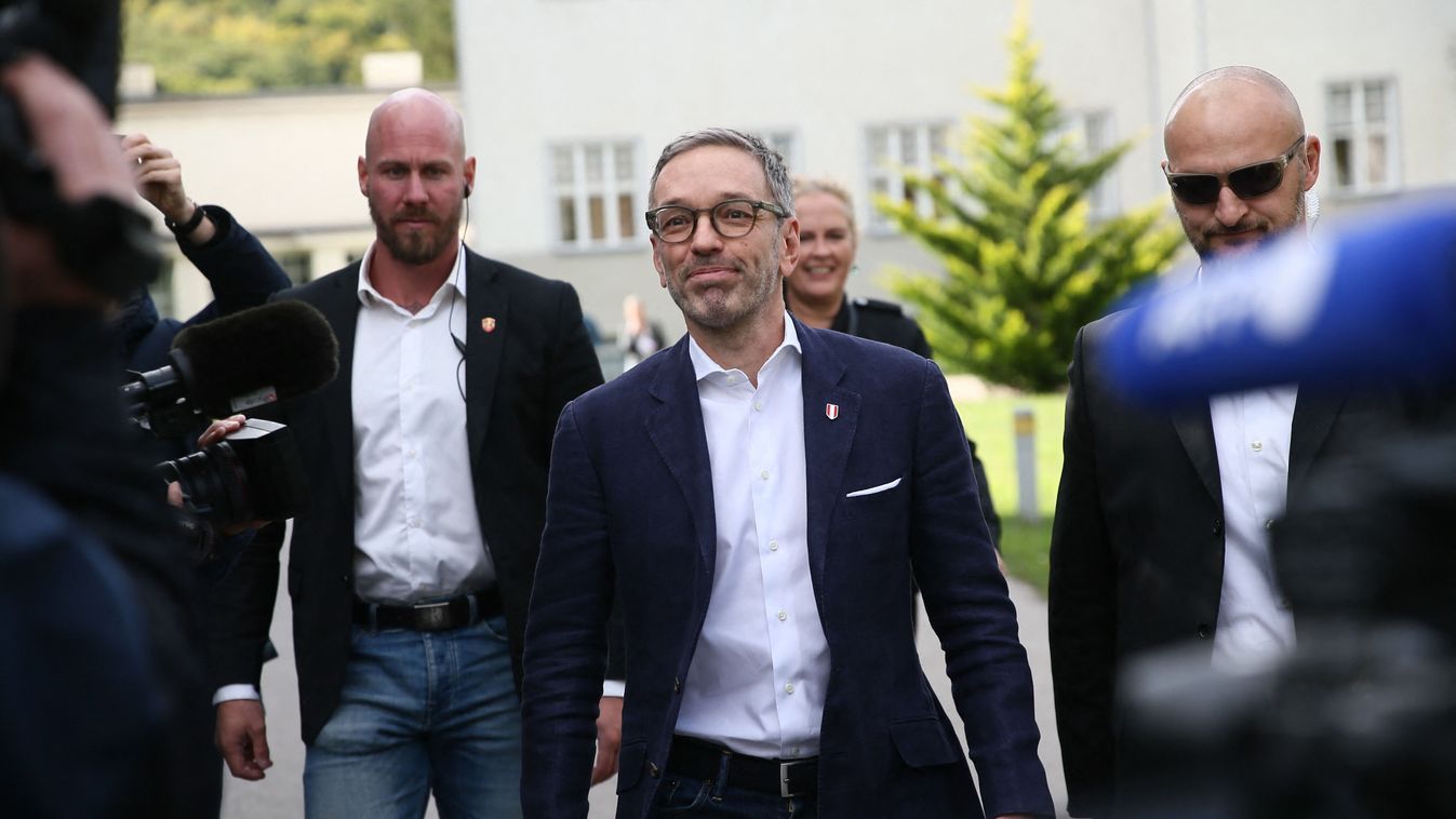 Herbert Kickl casts his vote in Austria's general election