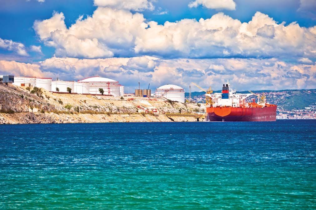 Lng,Terminal,On,Krk,Island,View,,Energy,Port,In,Croatia