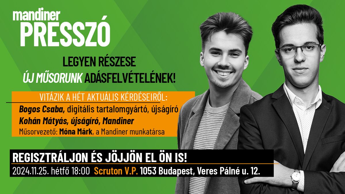 Ki a propagandista? Bogos Csaba és Kohán Mátyás vitázik november 25-én!