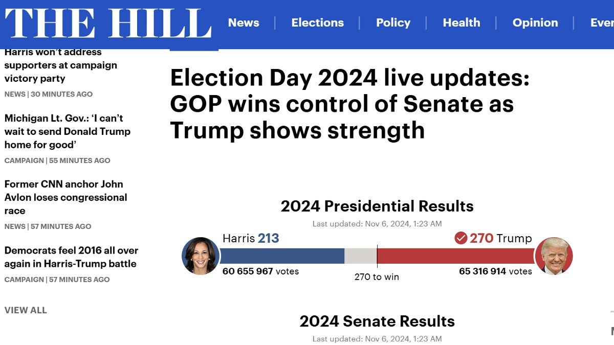 A technokrata The Hill portál szerint nyert Trump