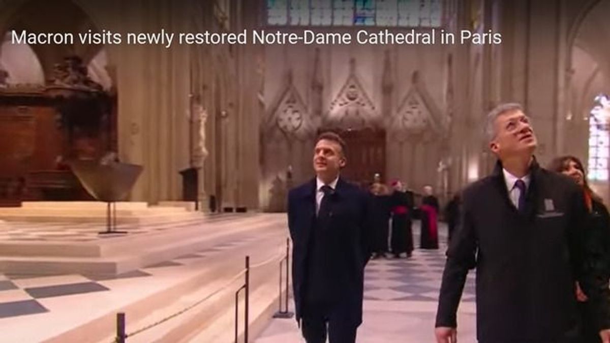 Emmanuel Macron is bejárta az újjáépített Notre Dame-ot