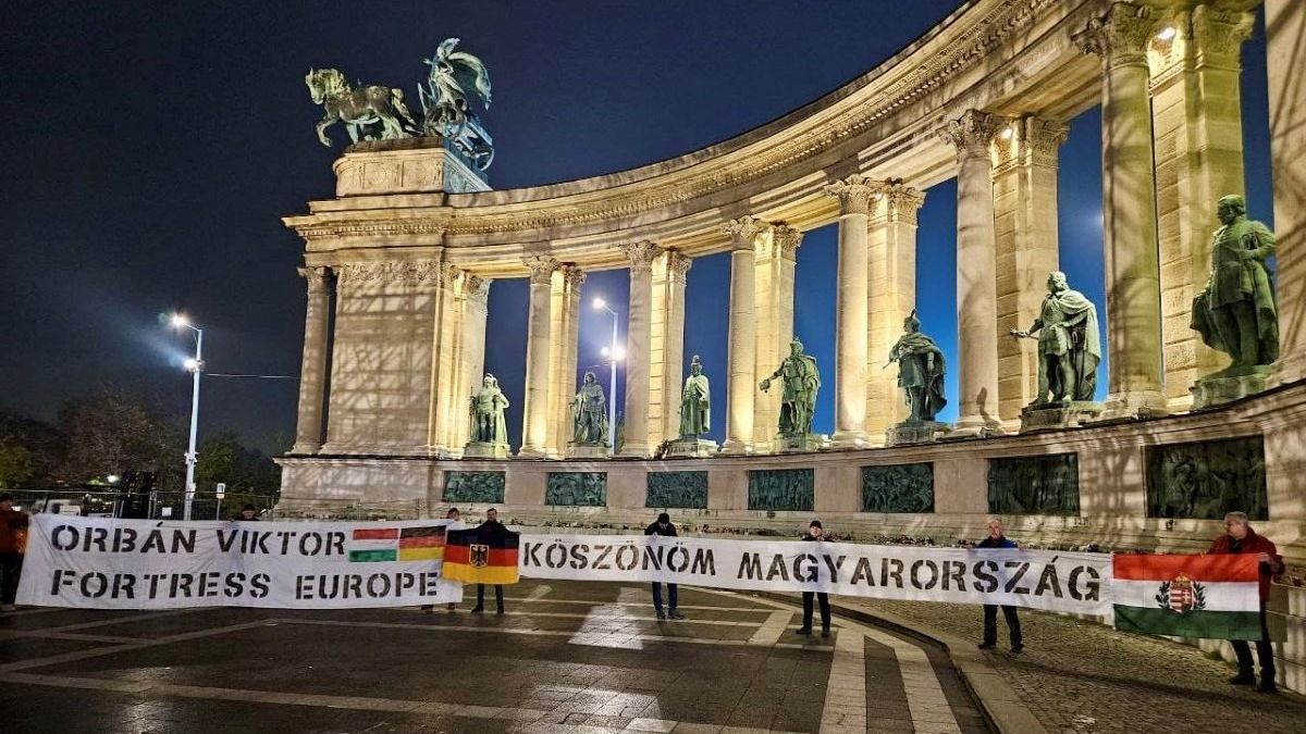 A német szurkolók Budapest ikonikus helyszínein mondtak köszönetet Orbán Viktornak (FOTÓK)