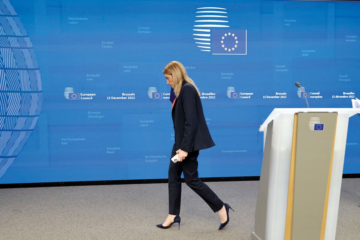 Roberta Metsola President Of The European Parliament At The European Council