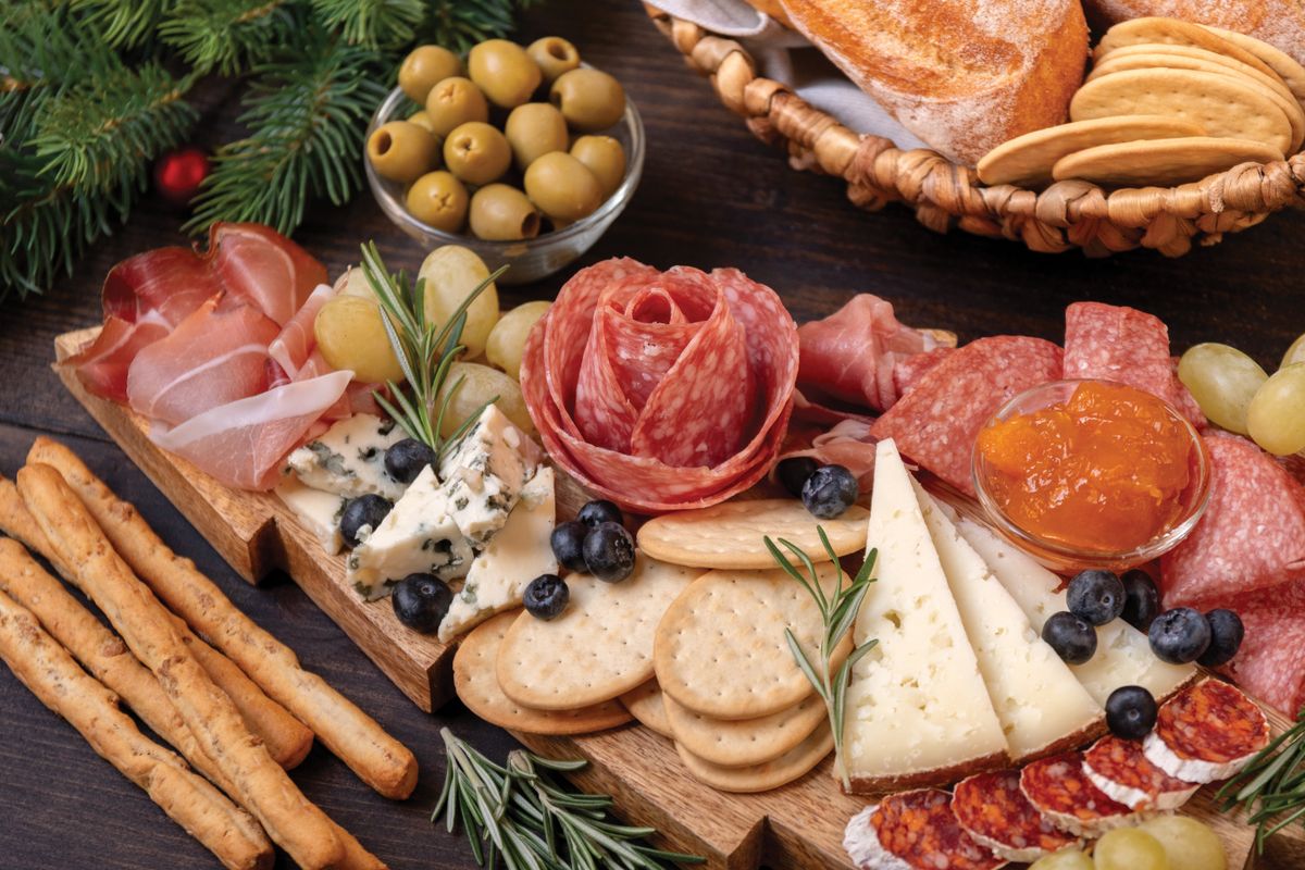 Party,Food,For,New,Year's,Eve,And,Christmas.,Charcuterie,Board