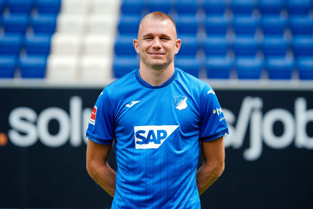 07 August 2024, Baden-Württemberg, Sinsheim: Soccer: Bundesliga, Mediaday TSG Hoffenheim, PreZero-Arena. Hoffenheim's Attila Szalai. Photo: Uwe Anspach/dpa - IMPORTANT NOTE: In accordance with the regulations of the DFL German Football League and the DFB German Football Association, it is prohibited to utilize or have utilized photographs taken in the stadium and/or of the match in the form of sequential images and/or video-like photo series. 