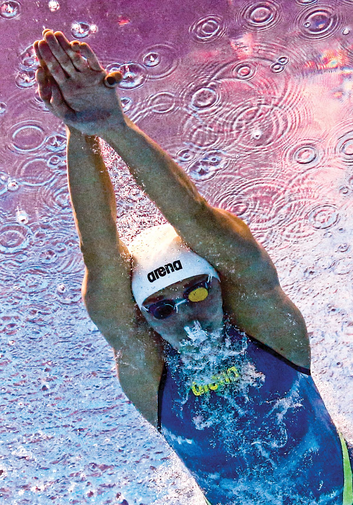 Hungary's Hosszu swims during the women's 200m individual medley heats at the Aquatics World Championships in Kazan