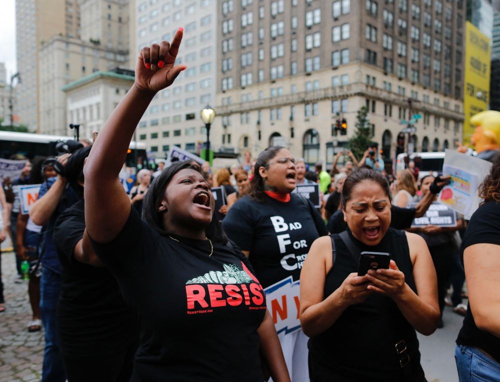 Protest in front of Trump Tower