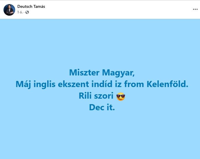 Deutsch Tamás bejegyzése